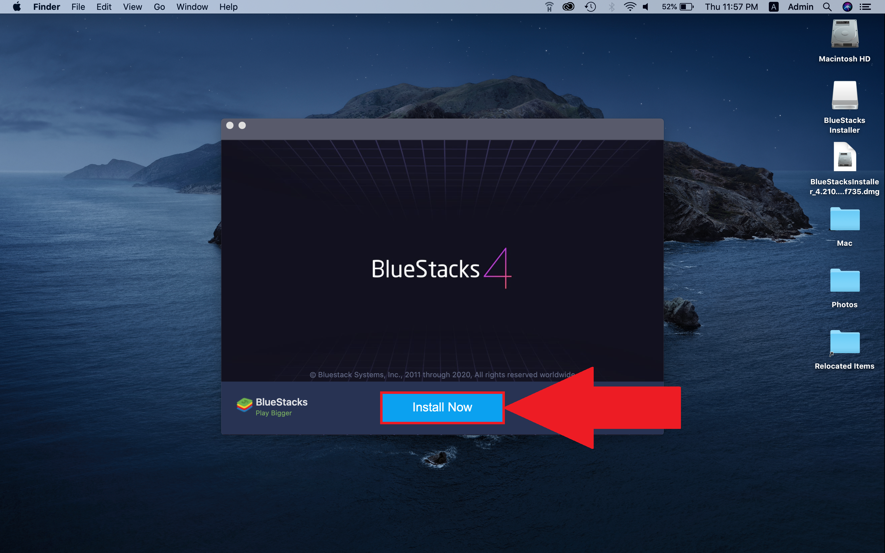 add file to bluestacks android emulator on mac
